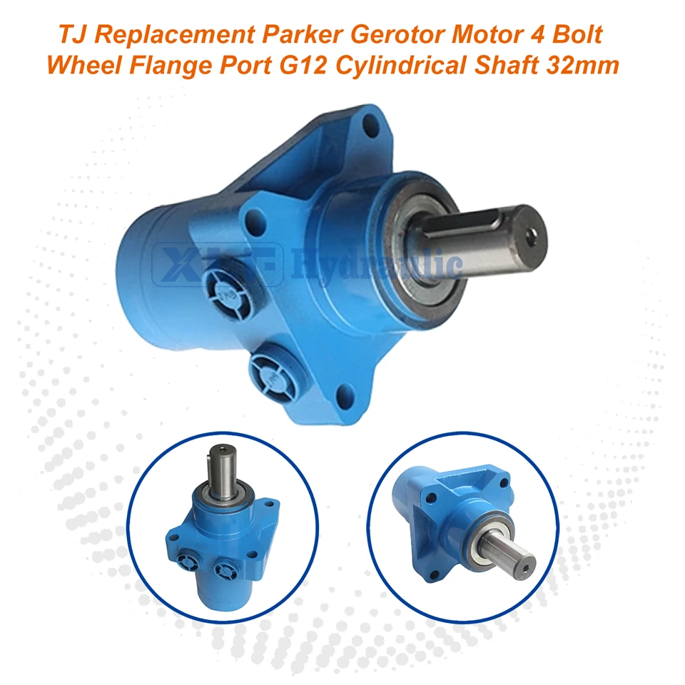 Parker BMJ-295-WDB Gerotor Motor - Ranplasman Ak 4-Bolt Bride, G12 Port & 32mm Arbr Silendrik